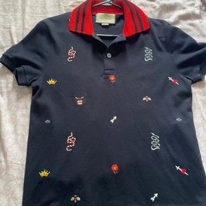 Gucci Embroidered Polo